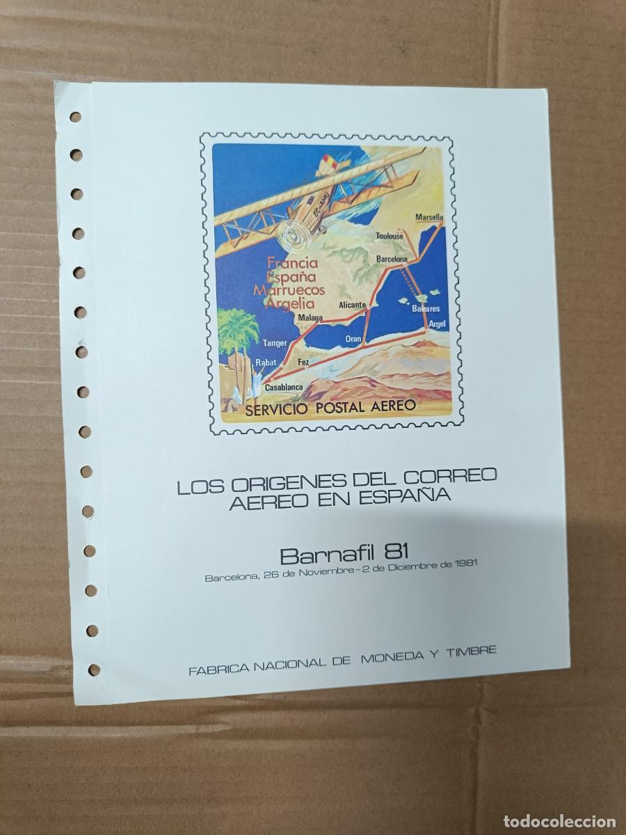 Sellos: ANTIGUA REVISTA NUMERADA CON SELLOS BARNAFIL 1981, ORIGEN CORREO AEREO ESPA&Ntilde;A, MATASELLOS ESPEC. P12