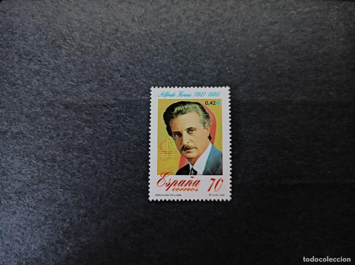 Sellos: Sello nuevo. Personajes populares. Alfredo Kraus. 27 de Octubre 2000. Edifil 3768.