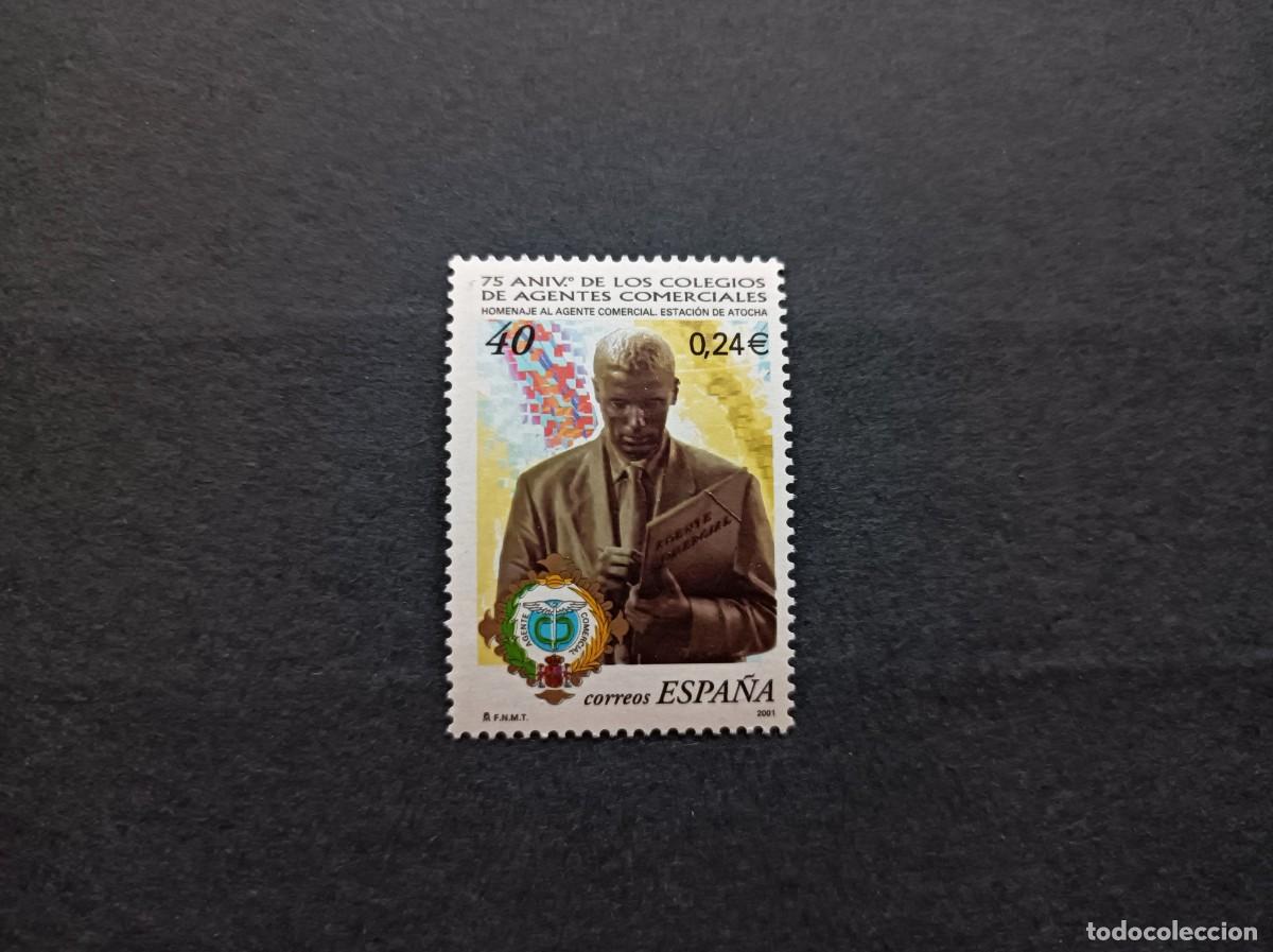 Sellos: Sello nuevo. 75 Aniversario Asociaci&oacute;n Agentes Comerciales. 8 de Enero de 2001. Edifil 3776