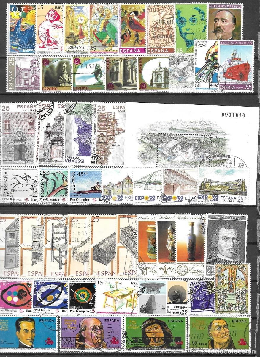 Sellos: LOTE DE SELLOS USADO DE ESPA&Ntilde;A 1991