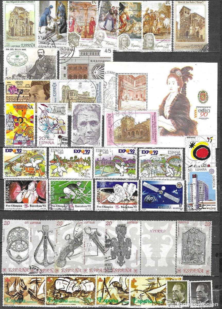 Sellos: LOTE DE SELLOS USADO DE ESPA&Ntilde;A 1990