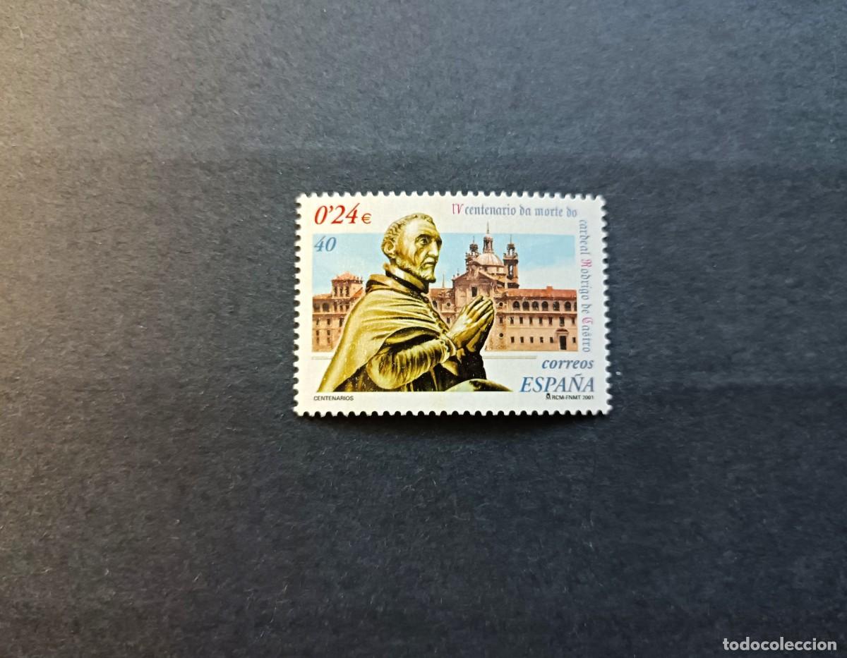 Sellos: Sello nuevo. IV Centenario Muerte Cardenal Rodrigo de Castro. 1 de Junio de 2001. Edifil 3801.