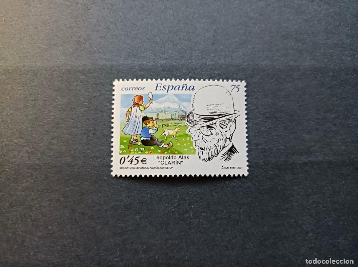 Sellos: Sello nuevo. Literatura espa&ntilde;ola. Leopoldo Alas Clar&iacute;n. 13 de Junio de 2001. Edifil 3802.