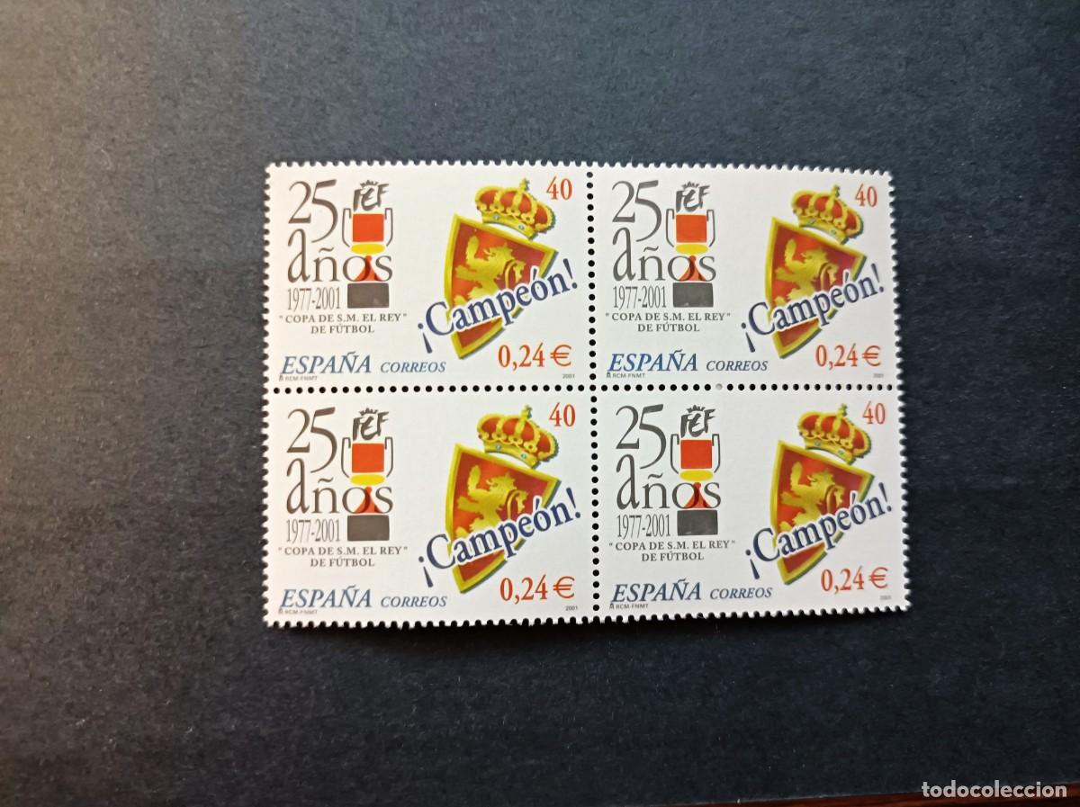 Sellos: Sellos nuevos. 25 A&ntilde;os de la Copa de S. M. El Rey de Futbol. 6 Julio de 2001. Edifil 3805.