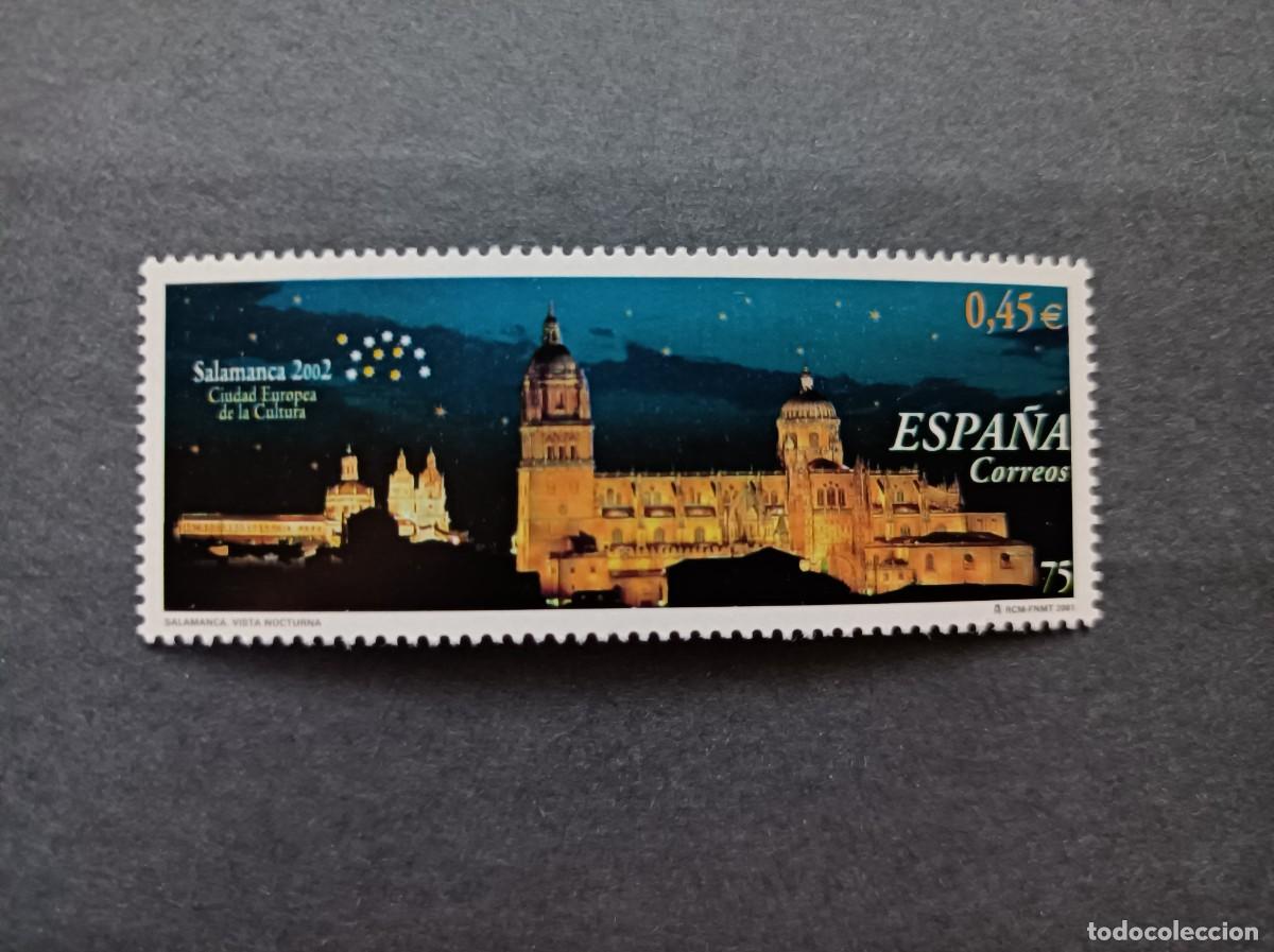 Sellos: Sello nuevo. Salamanca Ciudad de la Cultura 2002. Vista Nocturna. 5 Sept. 2001. Edifil 3813.
