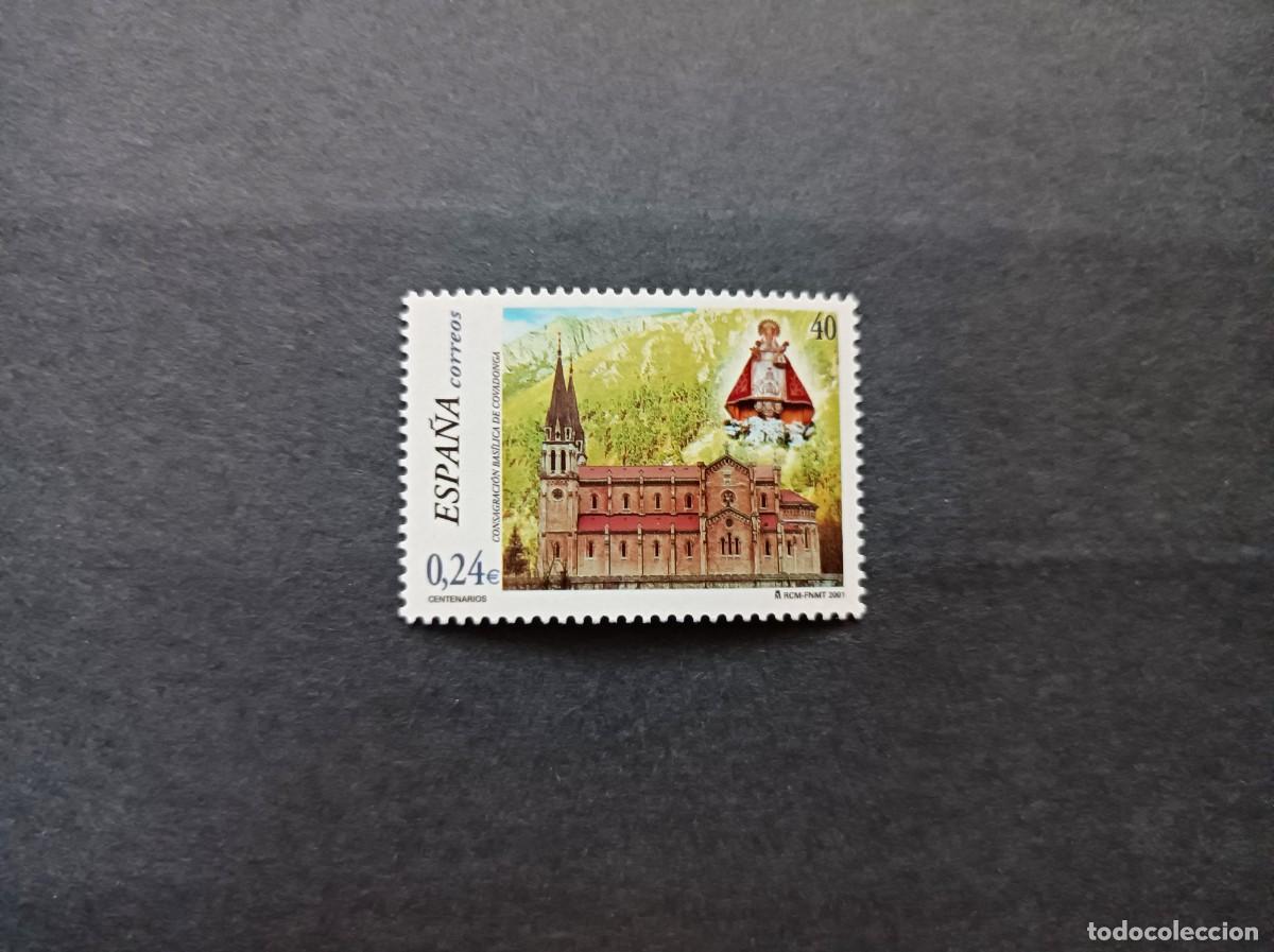 Sellos: Sello nuevo. Centenario Consagraci&oacute;n Bas&iacute;lica de Covadonga. 7 Septiembre. 2001. Edifil 3814.