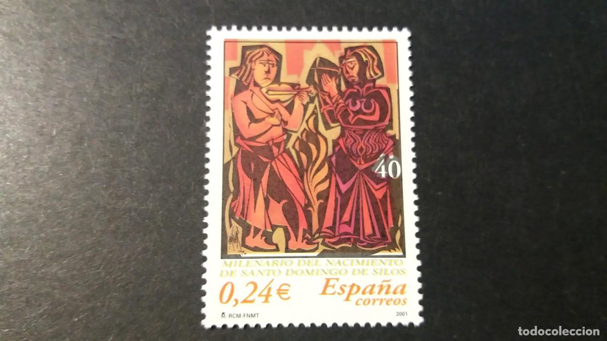 Sellos: Sello nuevo. Milenario Nacimiento S. Domingo de Silos. 4 Octubre 2001. Edifil 3817/3819