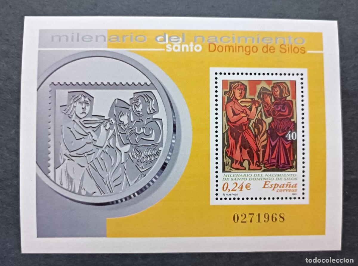 Sellos: Sello nuevo. Milenario Nacimiento S. Domingo de Silos. 4 Octubre. 2001. Edifil SH3818.