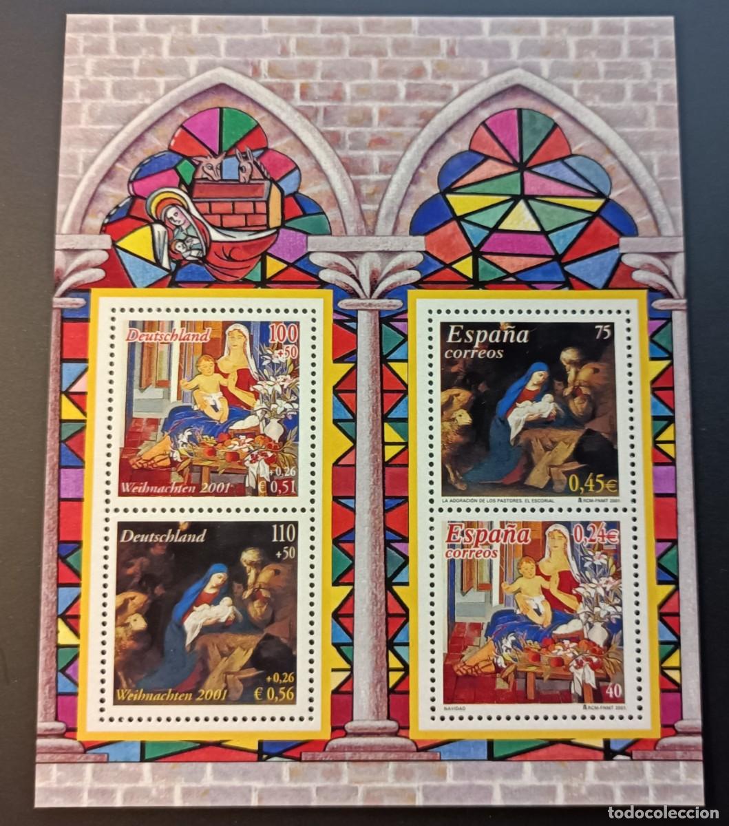 Sellos: Sellos nuevos. Navidad. Emisi&oacute;n Conjunta con Alemania. 8 Noviembre 2001. Edifil SH 3837AB.