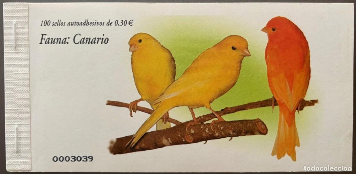 Sellos: ESPA&Ntilde;A, SPAIN, A&Ntilde;O 2007, EDIFIL 4301C, CANARIO, CARNET, CATALOGO 100,00 &euro;