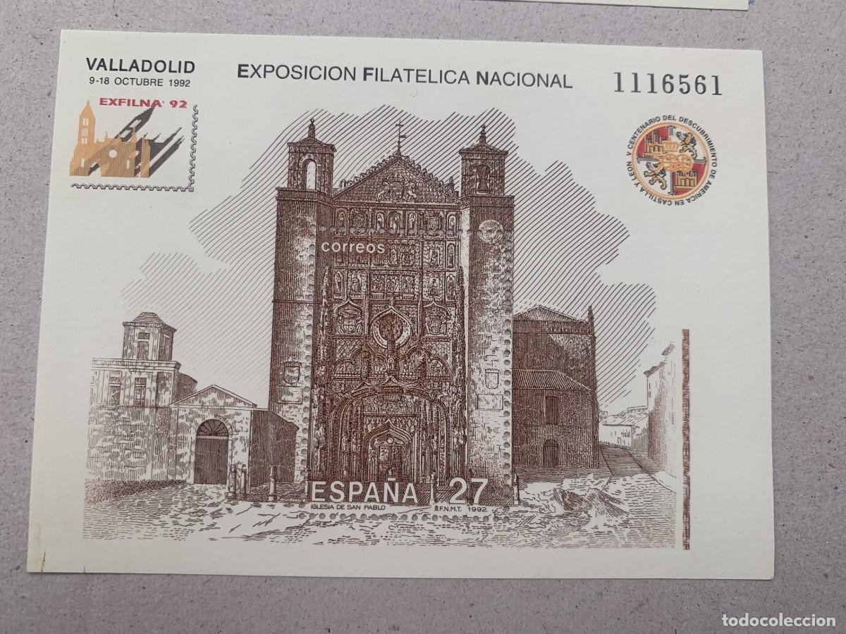 Selos: Filatelica Nacional Exposici&oacute;n en Valladolid 1992 Hojuelas recordatorio