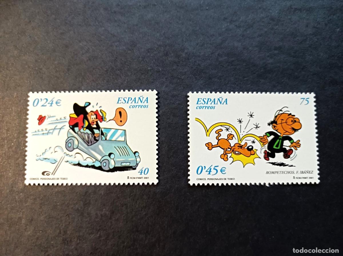 Sellos: Sellos nuevos. Personajes de tebeo. Serie completa. 20 Noviembre 2001. Edifil 3839/40