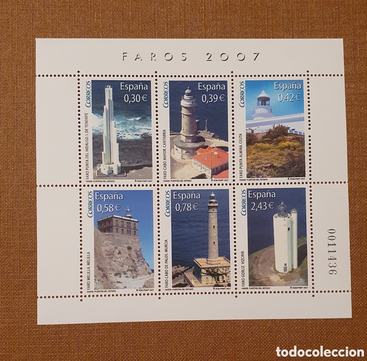 Sellos: Edifil 4348. Faros a&ntilde;o 2007