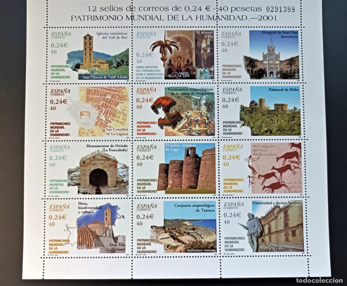 Sellos: Sellos nuevos. Patrimonio Mundial de la Humanidad. 30 Noviembre 2001. Edifil MP. 77 .
