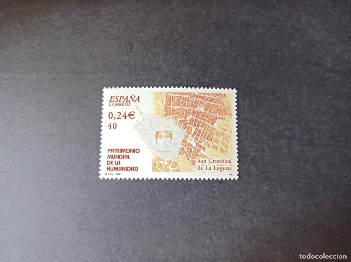 Sellos: S. nuevo. Patrimonio M. Humanidad. S. Cristobal de la Laguna. 30 Noviembre 2001. Edifil 3846.