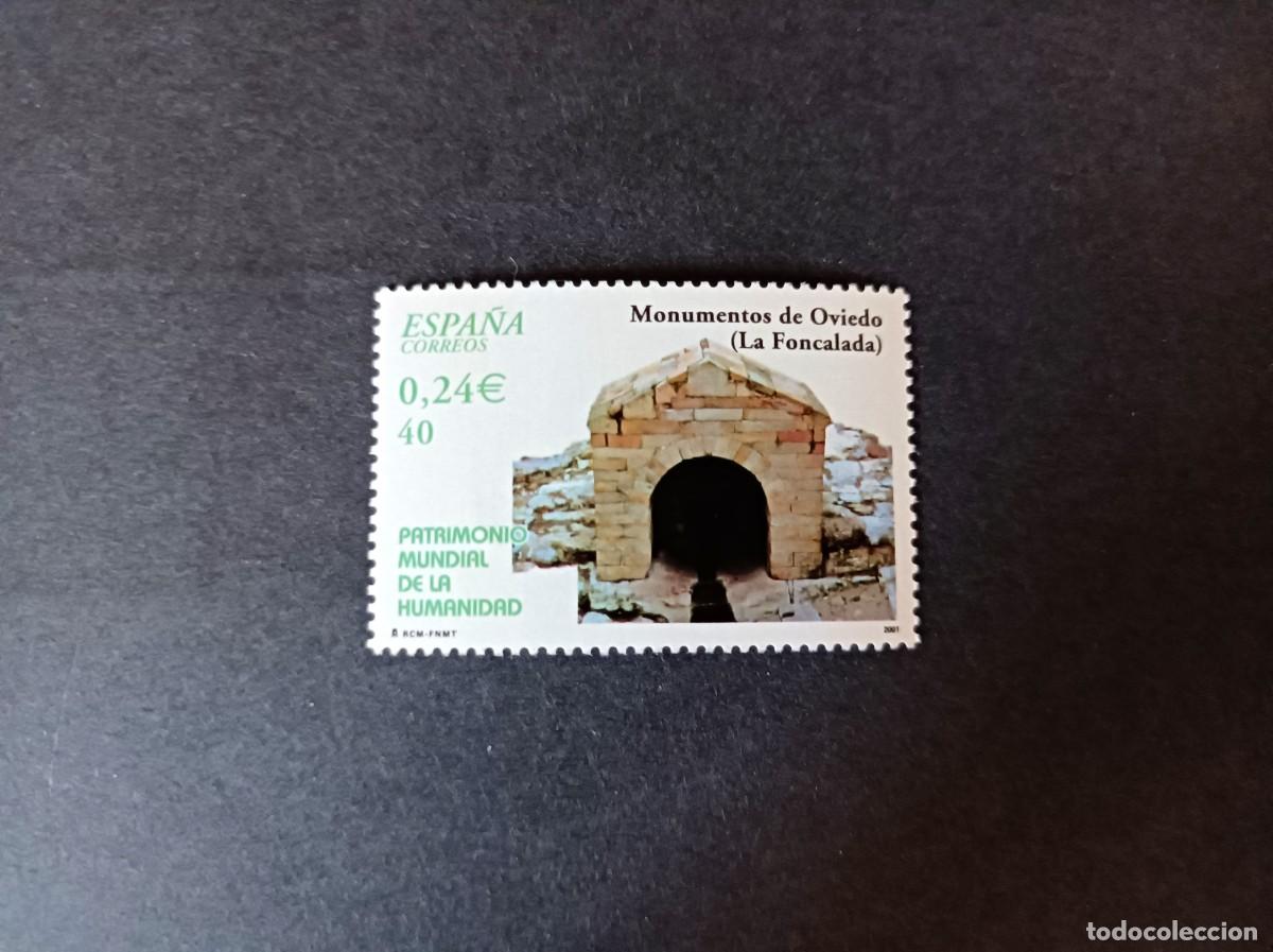 Sellos: S. nuevo. Patrimonio de la Humanidad. La Foncalada (Oviedo). 30 Noviembre 2001. Edifil 3849.