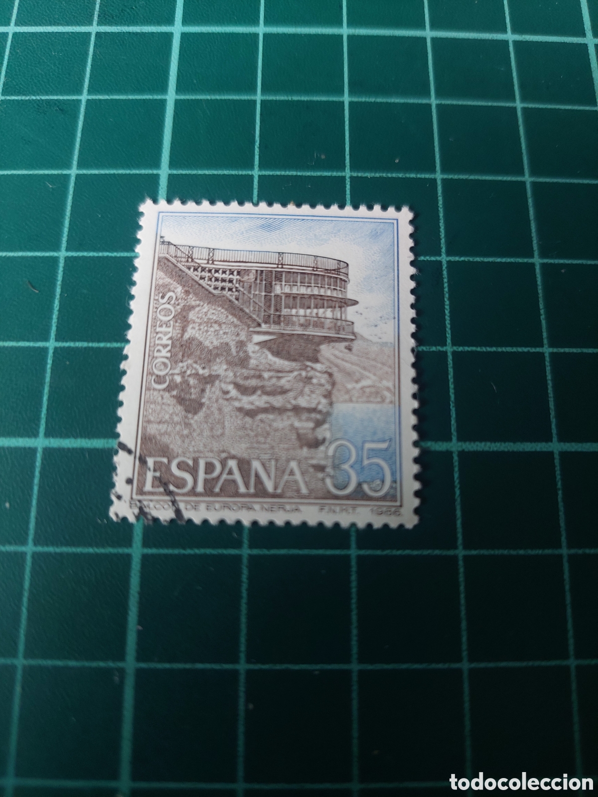 Sellos: 2837 edifil usado lujo arquitectura balc&oacute;n de Europa nerja Espa&ntilde;a usado lujo paisajes