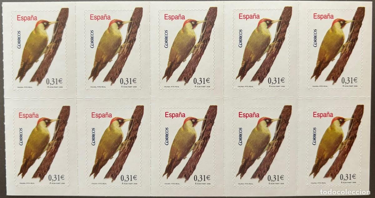 Sellos: ESPA&Ntilde;A, SPAIN, A&Ntilde;O 2008, EDIFIL 4376H, PITO REAL, BLQ. DE 10 SELLOS DE CARNET, CATALOGO 10,00