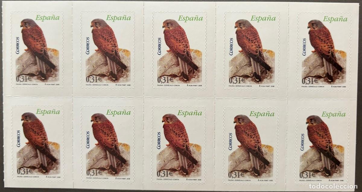 Sellos: ESPA&Ntilde;A, SPAIN, A&Ntilde;O 2008, EDIFIL 4377H, CERNICALO, BLQ. DE 10 SELLOS DE CARNET, CATALOGO 10,00