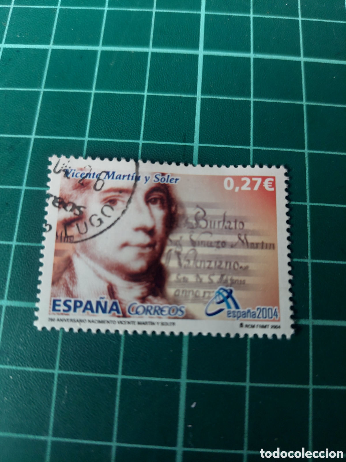 Sellos: 4085 USADA LUJO edifil m&uacute;sica Valencia VICENTE MART&Iacute;N SOLER EDIFIL 4085