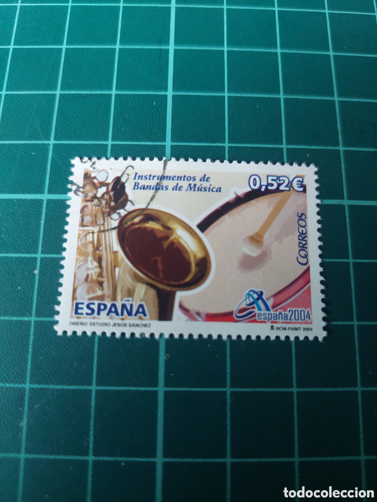 Sellos: 4086 EDIFIL usado lujo Espa&ntilde;a Valencia bandas de m&uacute;sica instrumentos estudio jesus S&aacute;nchez