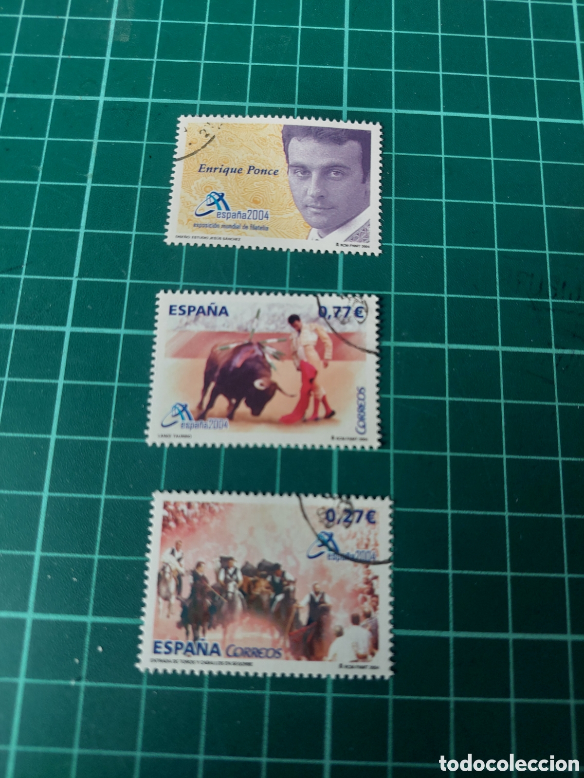 Sellos: 2004 EDIFIL 4089/90 FIESTA TAURINA ENRIQUE PONCE TOROS FAUNA PERSONAJES