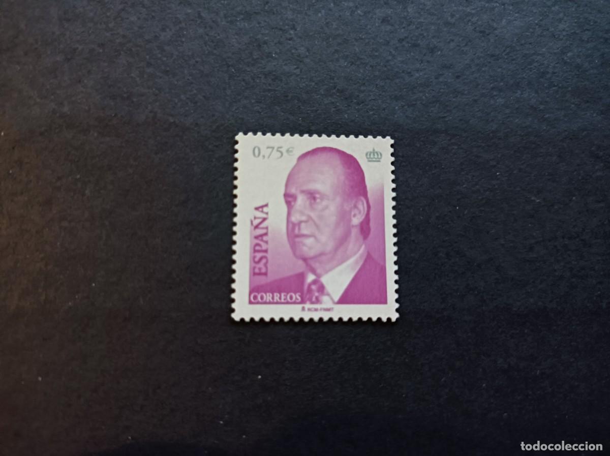 Sellos: Sello nuevo. Serie B&aacute;sica Rey Juan Carlos. Sello de 0.75 euros. 2 de Enero de 2002. Edifil 3862.