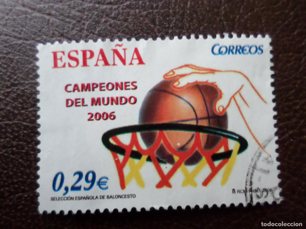 Briefmarken: .2006, campeones mundiales de baloncesto, sello procedente de hojita bloque edifil SH4267