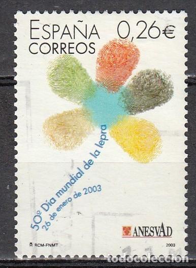 Sellos: ESPA&Ntilde;A 2003 - Edifil 3959 &ordm; USADO - 50&ordm; D&iacute;a Mundial de la Lepra