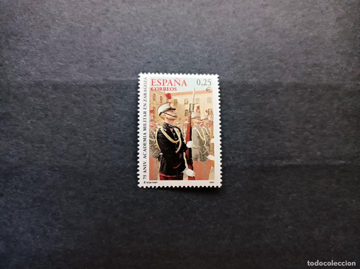 Sellos: Sello nuevo. 75 Aniversario Academia General de Zaragoza. 15 de Marzo 2002. Edifil 3886.