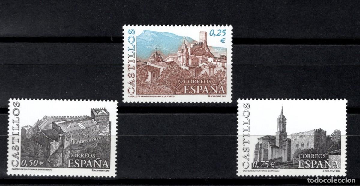 Sellos: Sellos nuevos. Castillos. Serie completa. 8 de Abril de 2002. Edifil 3889/91.