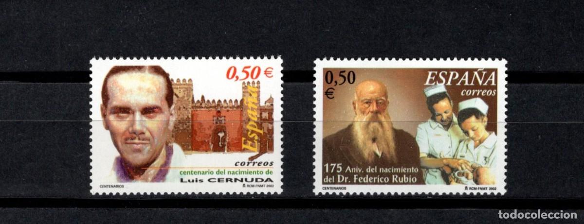 Sellos: Sellos nuevos. Centenarios. Serie completa. 8 de Mayo 2002. Edifil 3894/95.