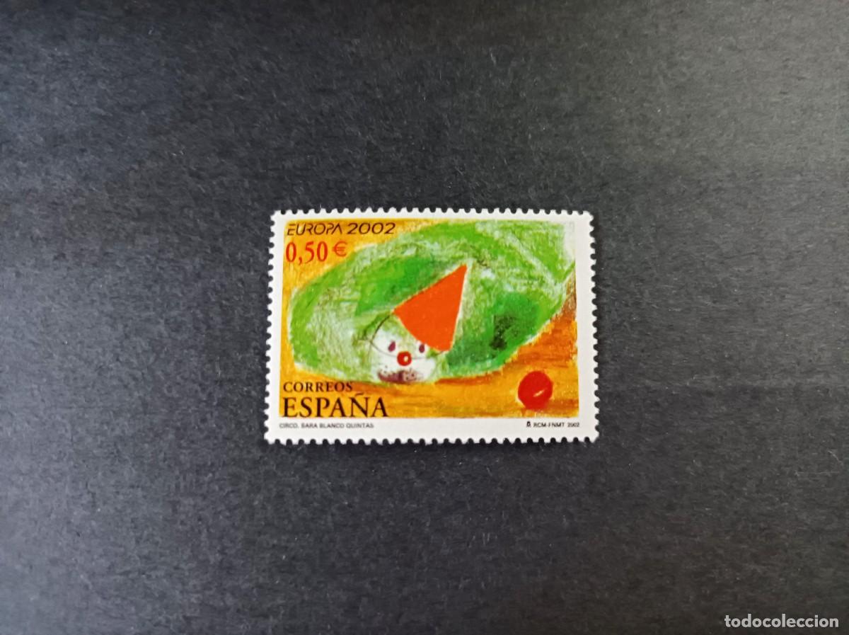 Sellos: Sello Nuevo. Europa 2002. Payaso. 9 de Mayo 2002. Edifil 3896.