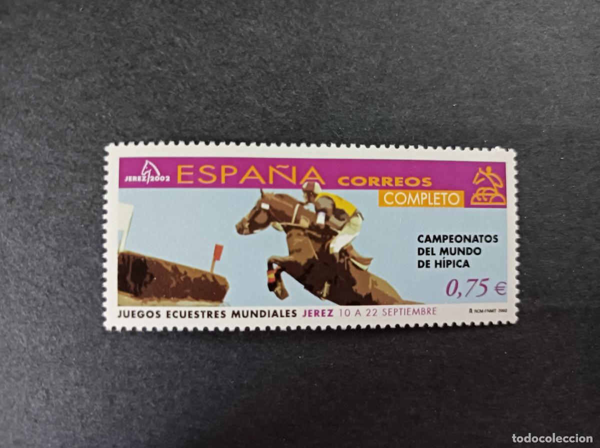 Sellos: Sello nuevo. Juegos Ecuestres Mundiales. Concurso completo. 11 mayo 2002. Edifil 3903.