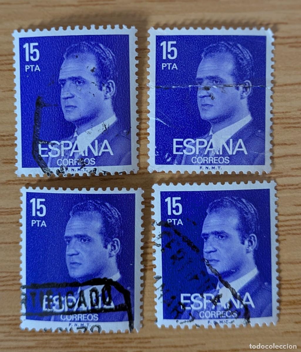Sellos: Lote sellos Juan Carlos I 15 pta usados