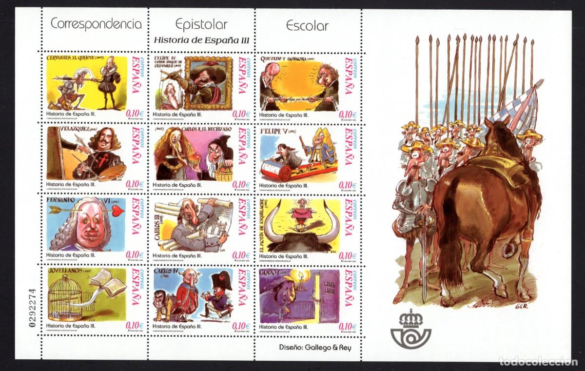 Sellos: S. Nuevos. Correspondencia Epistolar Escolar. H&ordf; de Espa&ntilde;a. 27 septiembre 2002. Edifil MP.79.