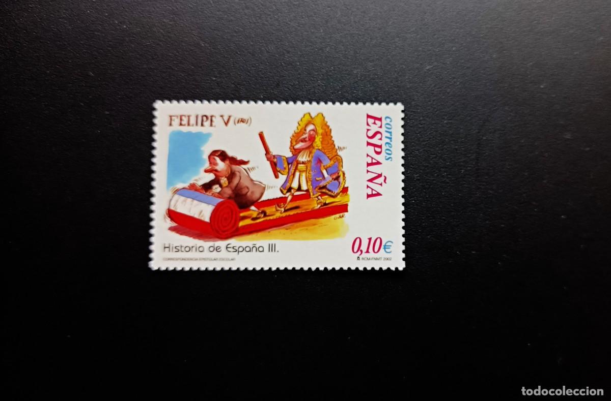 Sellos: Sello nuevo. Correspondencia Epistolar Escolar. Felipe V. 27 septiembre 2002. Edifil 3917.