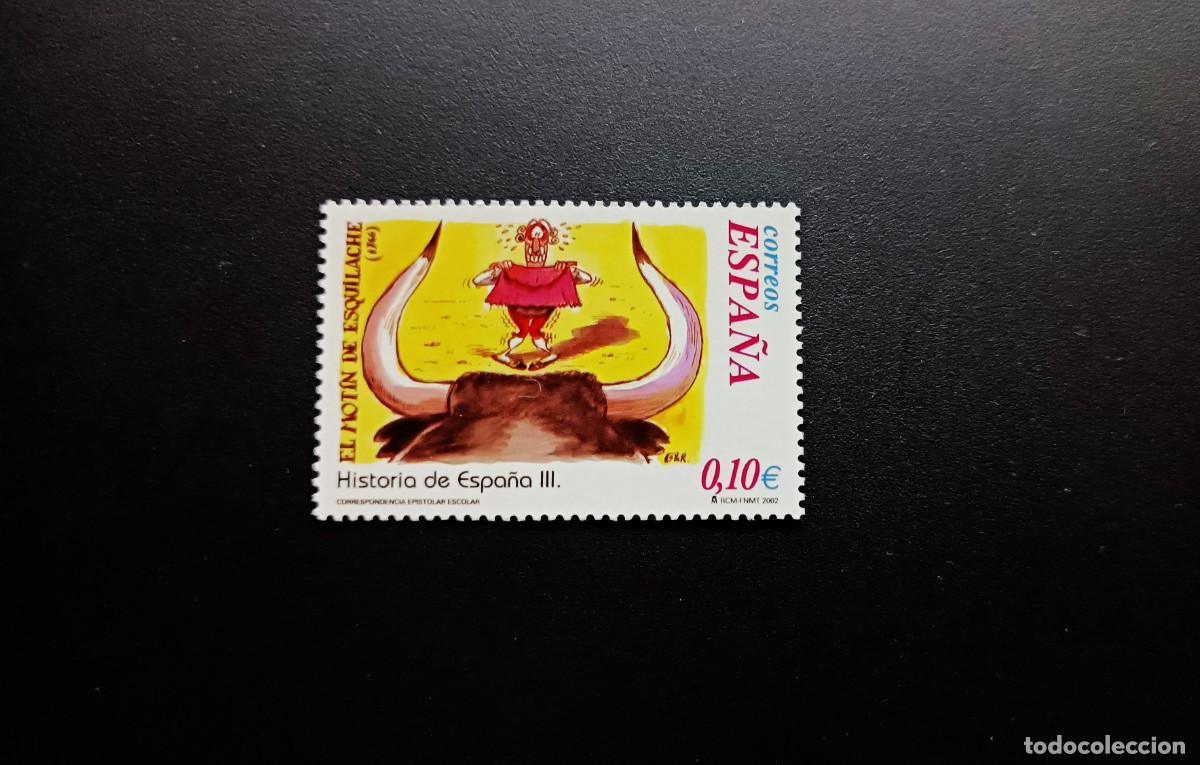 Sellos: S. nuevo. Correspondencia Epistolar Escolar. Motin de Esquilache. septiembre 2002. Edifil 3920.