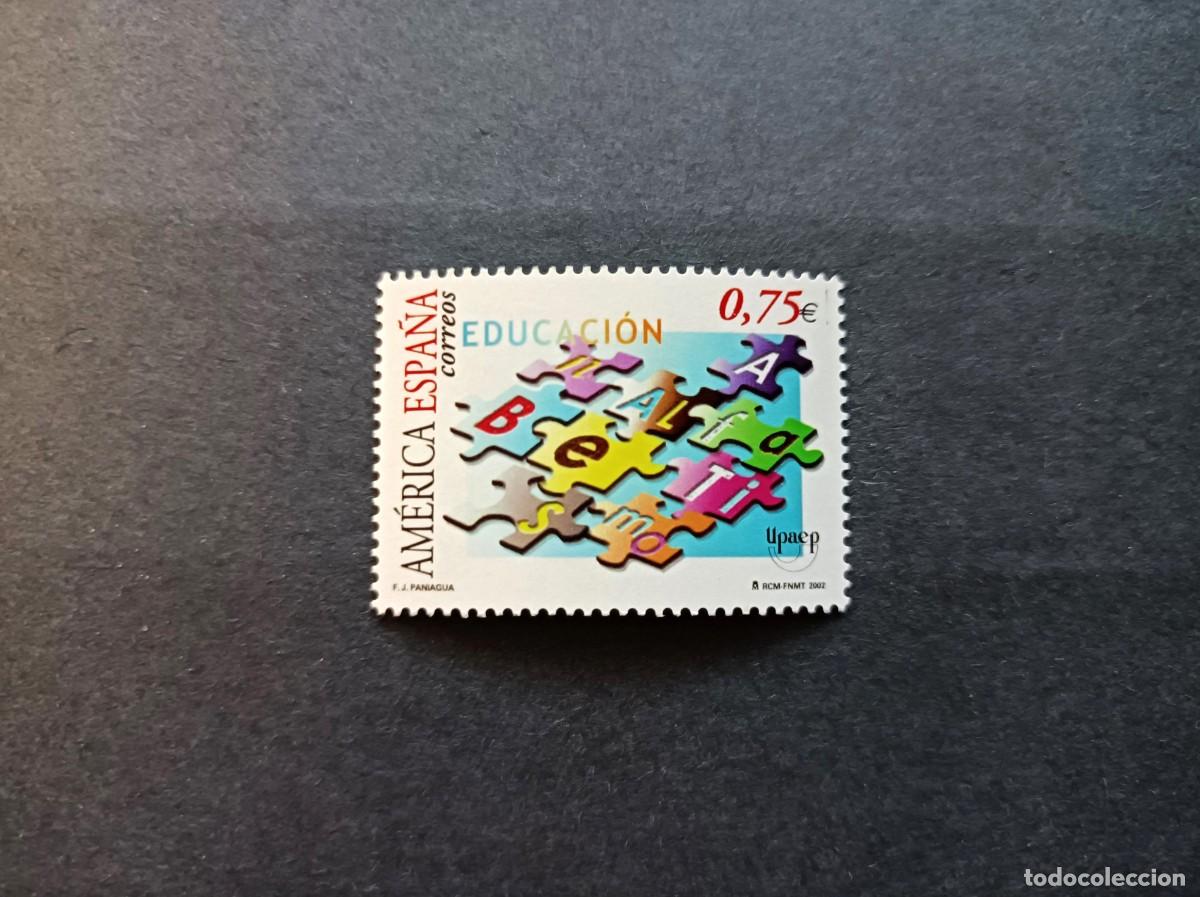 Sellos: Sello nuevo. America-UPAEP. Puzzle. Palabra Analfabetismo. 14 Octubre 2002. Edifil 3933.