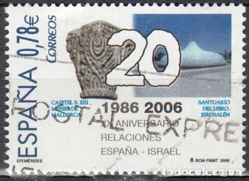 Sellos: ESPA&Ntilde;A 2006 - Edifil 4258 &ordm; USADO - XX Aniv. relaciones Espa&ntilde;a-Israel