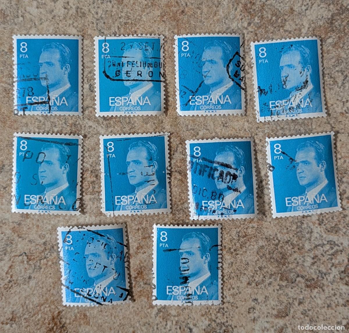 Sellos: Lote sellos usados Juan Carlos I 8 pta