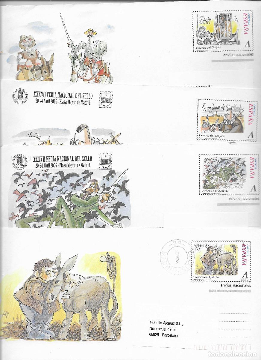 Sellos: Seis entero postales del Quijote