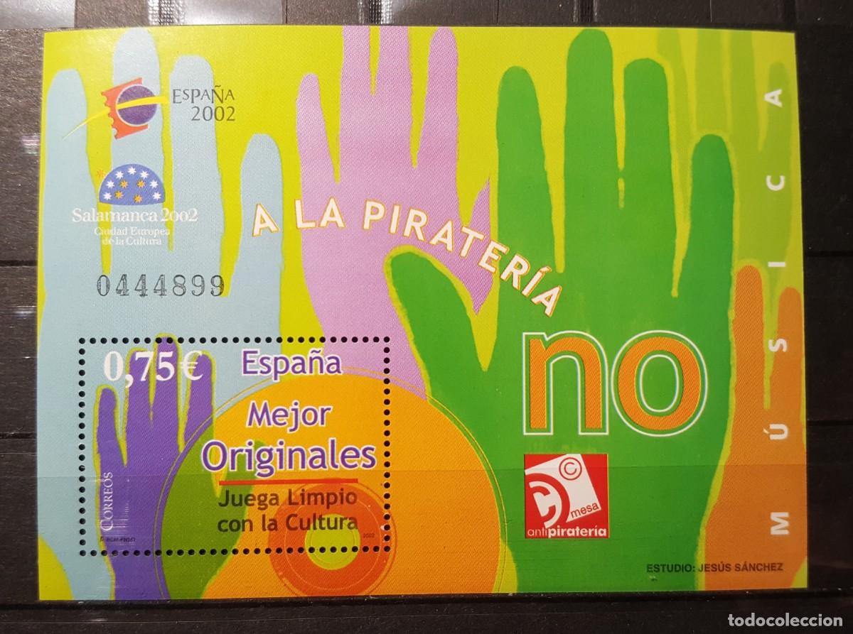 Sellos: Sello Nuevo. E. M. Filatelia Juvenil. No a la Pirateria... 15 Noviembre 2002. Edifil SH 3949.