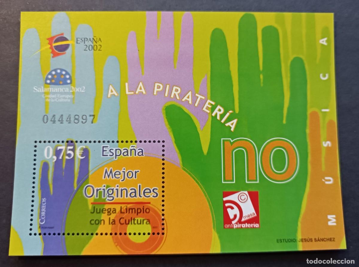 Sellos: Sello Nuevo. E. M. Filatelia Juvenil. No a la Pirateria... 15 Noviembre 2002. Edifil SH 3949.