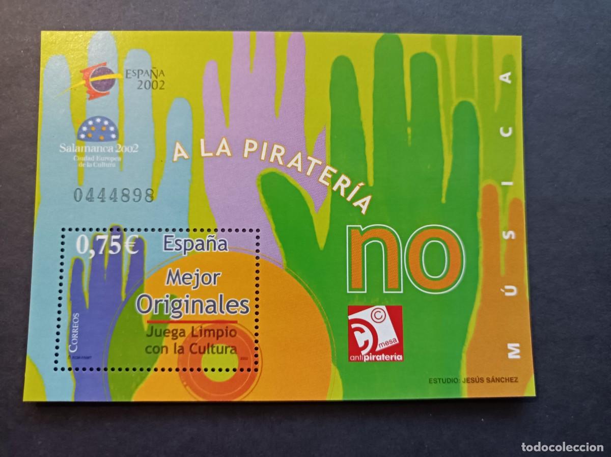 Sellos: Sello Nuevo. E. M. Filatelia Juvenil. No a la Pirateria... 15 Noviembre 2002. Edifil SH 3949.