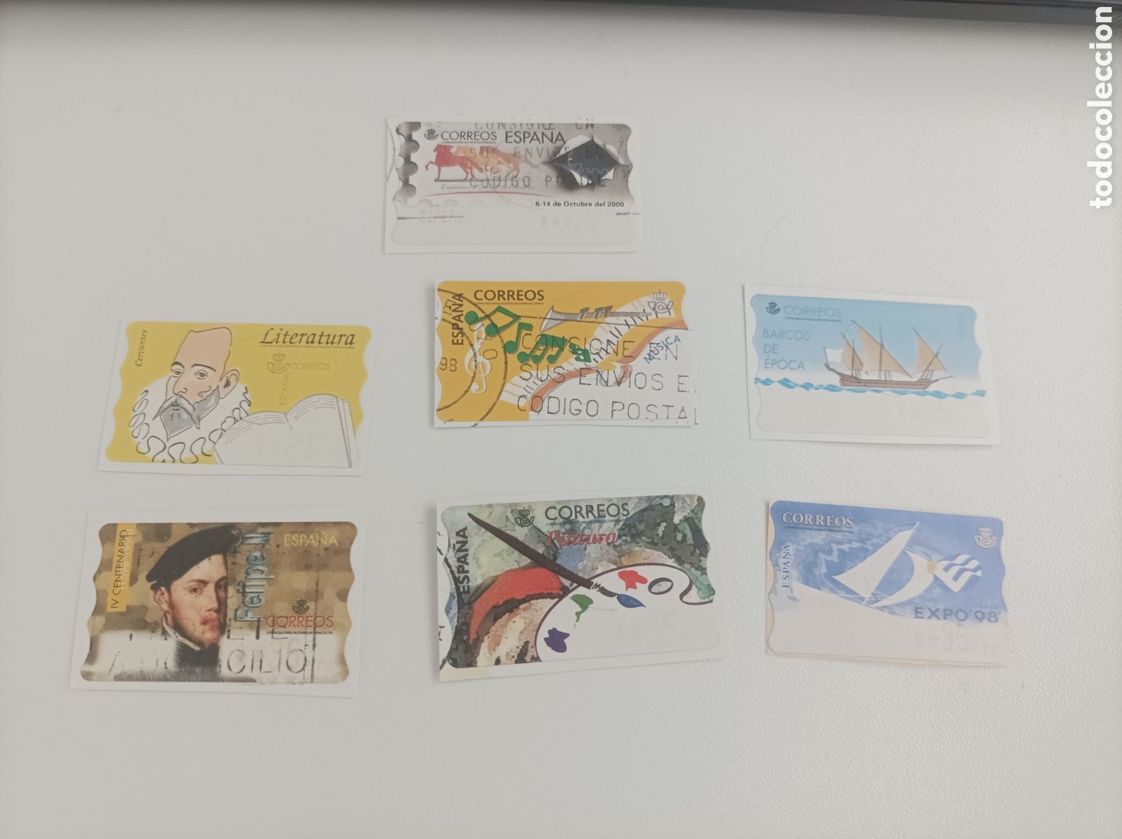 Sellos: Lote de sellos etiqueta de correos de Espa&ntilde;a ATM
