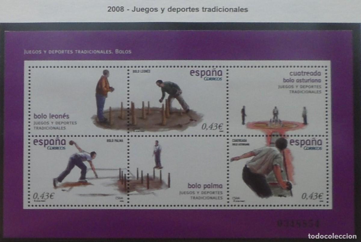Sellos: 2008-ESPA&Ntilde;A-SELLOS NUEVOS-FACIAL-VER FOTO-(SERIE COMPLETA)N&ordm;4421-JUEGOS Y DEPORTES TRADICIONALES