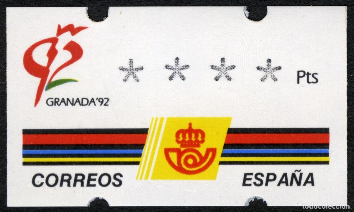 Sellos: RAR&Iacute;SIMO TESTDRUCK * * * * (1994) &middot; ATM KL&Uuml;SSENDORF-PROSETECNISA &middot; EXP. FILAT&Eacute;LICA GRANADA'92 #A0030