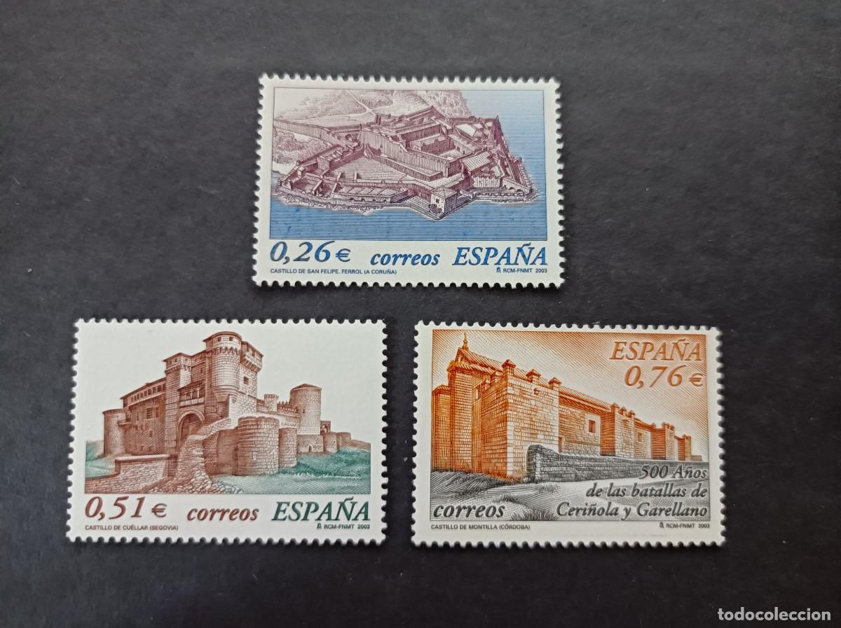 Sellos: Sellos nuevos. Castillos. Serie completa. 17 de Mayo de 2003. Edifil 3986/88.