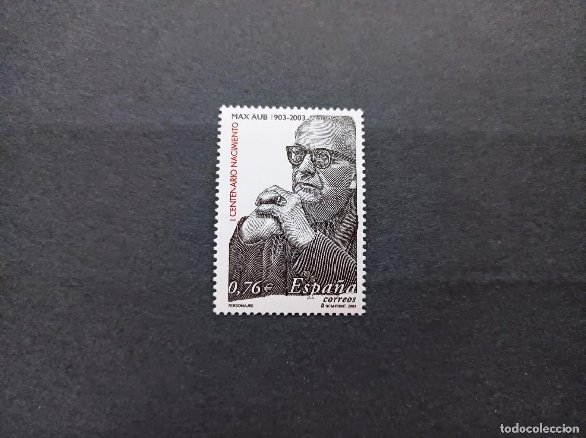 Sellos: Sello nuevo. Centenario Nacimiento de Max Aub. 2 de Junio de 2003. Edifil n&ordm; 3992.